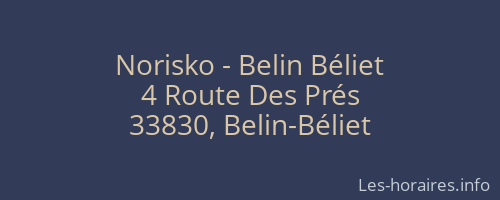 Norisko - Belin Béliet
