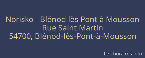 Norisko - Blénod lès Pont à Mousson