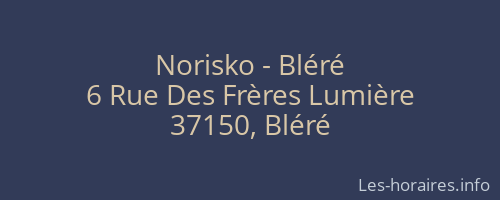 Norisko - Bléré