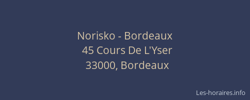 Norisko - Bordeaux
