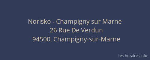 Norisko - Champigny sur Marne