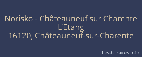 Norisko - Châteauneuf sur Charente