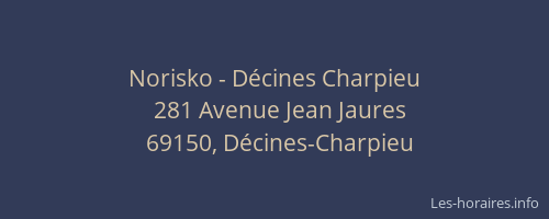Norisko - Décines Charpieu