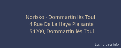 Norisko - Dommartin l&egrave;s Toul