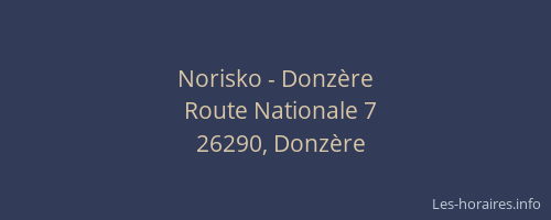 Norisko - Donz&egrave;re