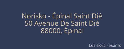 Norisko - Épinal Saint Dié