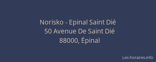 Norisko - Epinal Saint Dié