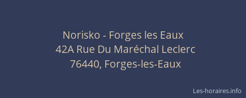 Norisko - Forges les Eaux
