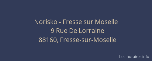 Norisko - Fresse sur Moselle