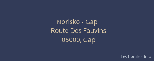 Norisko - Gap
