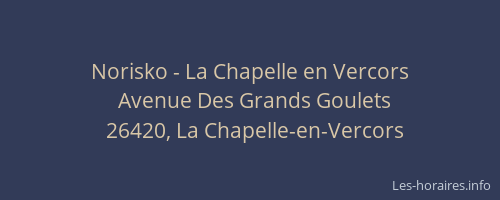 Norisko - La Chapelle en Vercors