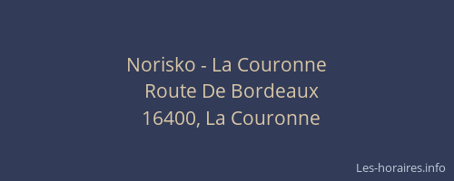 Norisko - La Couronne
