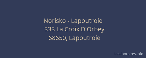 Norisko - Lapoutroie