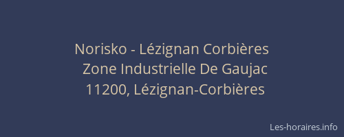 Norisko - Lézignan Corbières