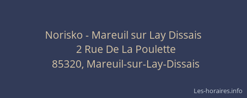 Norisko - Mareuil sur Lay Dissais