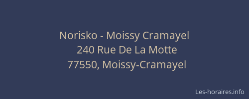 Norisko - Moissy Cramayel
