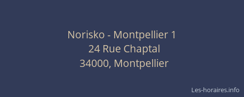 Norisko - Montpellier 1