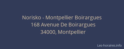 Norisko - Montpellier Boirargues