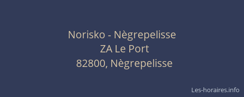 Norisko - N&egrave;grepelisse