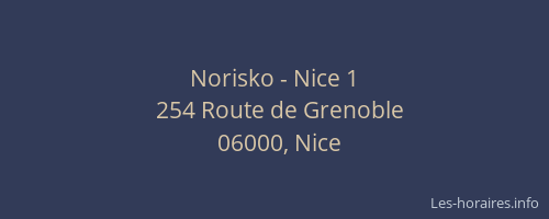 Norisko - Nice 1