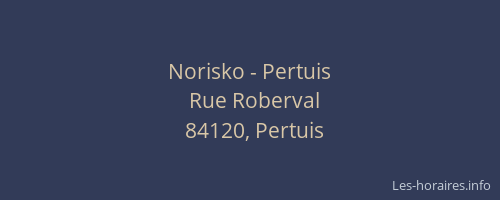 Norisko - Pertuis