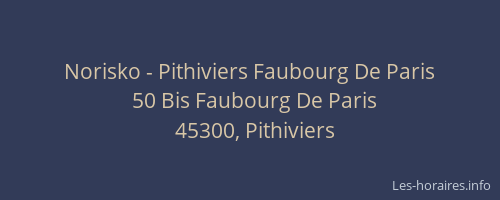 Norisko - Pithiviers Faubourg De Paris