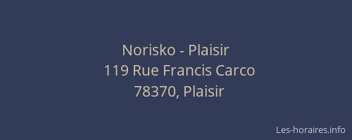 Norisko - Plaisir