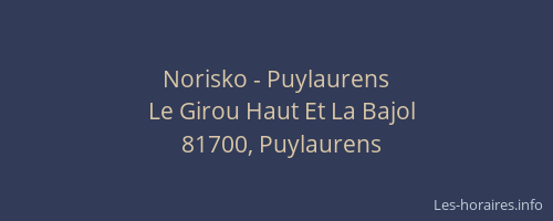 Norisko - Puylaurens