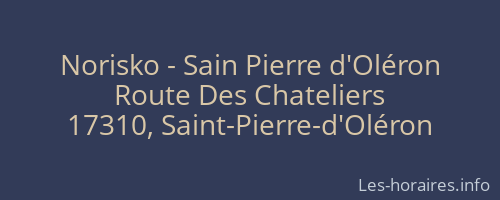 Norisko - Sain Pierre d'Ol&eacute;ron