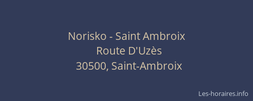 Norisko - Saint Ambroix
