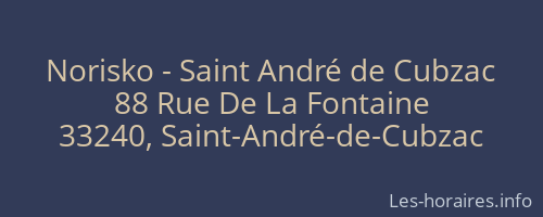 Norisko - Saint André de Cubzac