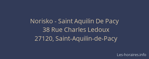Norisko - Saint Aquilin De Pacy