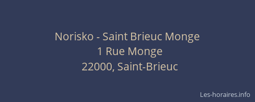 Norisko - Saint Brieuc Monge