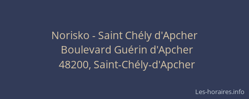 Norisko - Saint Chély d'Apcher