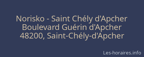 Norisko - Saint Chély d'Apcher