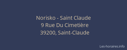 Norisko - Saint Claude