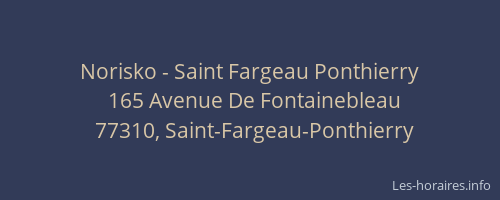 Norisko - Saint Fargeau Ponthierry