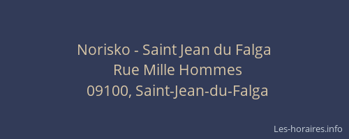 Norisko - Saint Jean du Falga