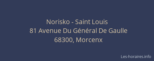 Norisko - Saint Louis
