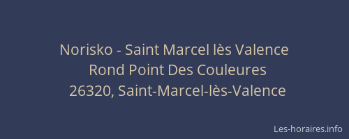 Norisko - Saint Marcel l&egrave;s Valence