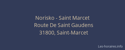 Norisko - Saint Marcet