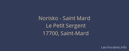 Norisko - Saint Mard