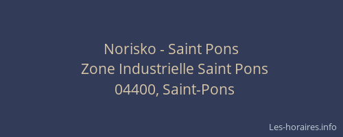 Norisko - Saint Pons