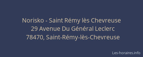 Norisko - Saint R&eacute;my l&egrave;s Chevreuse
