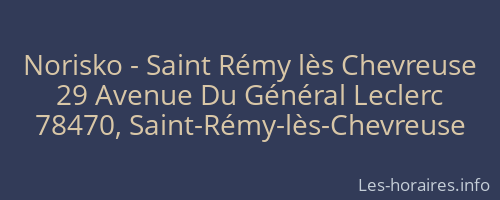 Norisko - Saint Rémy lès Chevreuse