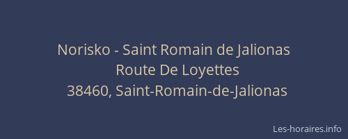 Norisko - Saint Romain de Jalionas