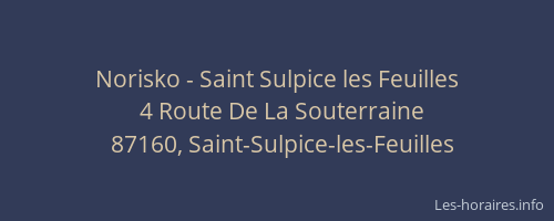 Norisko - Saint Sulpice les Feuilles
