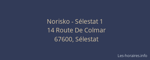 Norisko - Sélestat 1