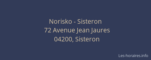 Norisko - Sisteron