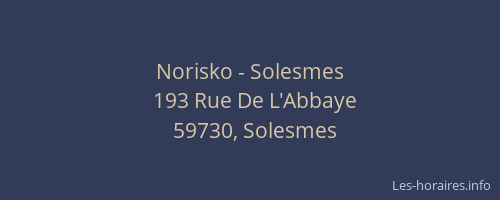 Norisko - Solesmes